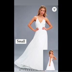 Lulus White Maxi Dress size small